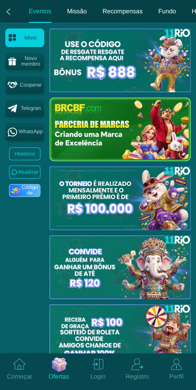 A área de ofertas da 11RIO, em 23/10/2026