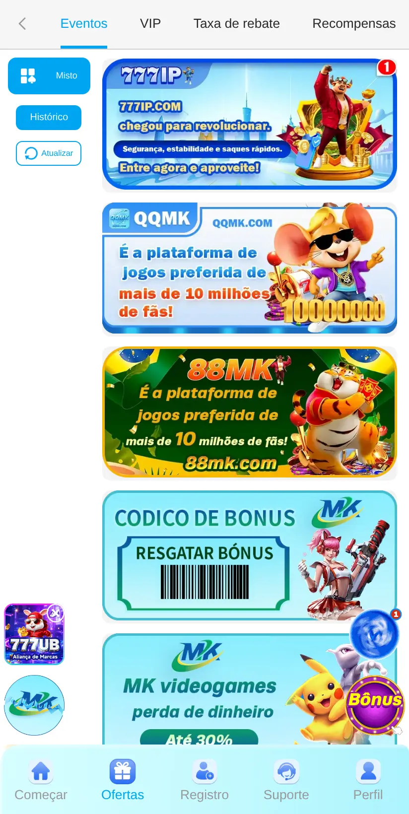 A área de ofertas da ZZXXMK, em 22/09/2026